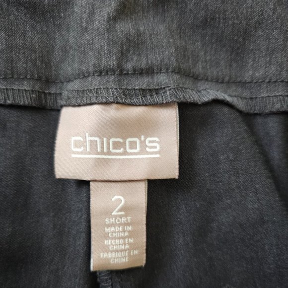 Fabulously Slimming Josie Pants with Pockets -Chicos Size 2-Dark Grey - Picture 5 of 5
